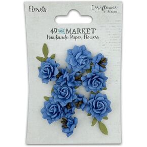 49 AND MARKET Cornflower Florets Paper Flowers 12