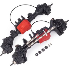 RC Axles Complete Nylon Front Rear Portal Axle with Differential Lock Kit for 1/10 RC Car Crawler TRX-4 Defender Bronco TRX4 Chassis DIY Upgrade Parts