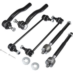 X AUTOHAUX 6 Pcs Front Inner Outer Tie Rod Sway Bars for Toyota Camry 2007-2011 Suspension Kit Stabilizer Bar Link Steering Tie Rod End