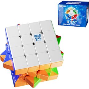 CuberShop Moyu Aosu WRM V7 Double Track 4x4 Magnetic Stickerless UV Coated Speed Cube, 4 by 4 Professional 58mm Cube, 112 Magnets, 2-Track Flagship Edition (moyu aosu WRM v7-Magic Cloth)