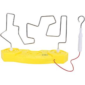 Jeanoko Electric Touch Maze Game, Convenient Brain Stimulating Bright Color Collision Electric Shock Toy Plastic and Metal for Kindergarten(D126-1 Advanced)