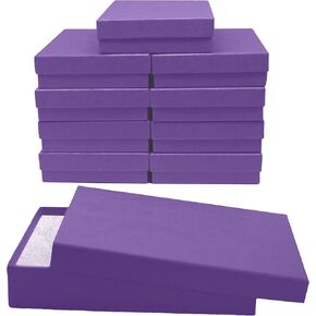 Novel Box® Made in USA Jewelry Gift Box in Black Kraft with Removable Cotton Pad 5.5X3.5X1 (Pack of 10) + Custom NB Pouch