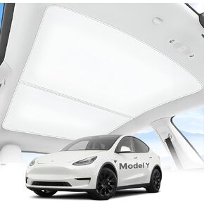 Tesla Model Y Sunshade Roof (Front + Back) || 2024 Upgrade, Ultimate UV Protection, Easy Installation, Dual-Layer Fabric, Durable Design || Fits 2020-2024 Model Y