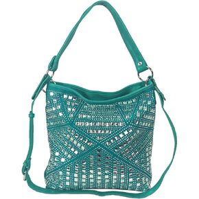 Concealed Carry Gem Geometry Hobo Bag