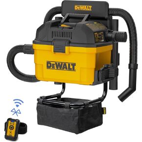 DEWALT Portable 6 Gallon 5 Horsepower Wall-Mounted Garage Wet Dry Vacuum Cleaner DXV06G, Yellow+black