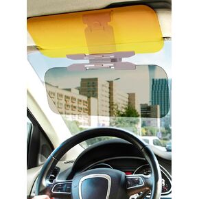 2 in 1 Anti Glare Visor High Definition Car Sun Visor for Day Night Driving Car Visor Sun Blocker Extender Adjustable for Car Anti-Glare, Fog, Snow Blindness & UV Rays