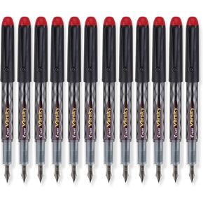 Pilot Varsity Disposable Fountain Pens, Red Ink, Dozen Box