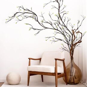 Artificial Fake Tree Branches for Decoration - 118 Inches Malleable Artificial Tree Branches with Sprout, Twigs Vines Rattan Ivy Grapevines Wall Fake Hanging Plants, Wall Branches for Decoration