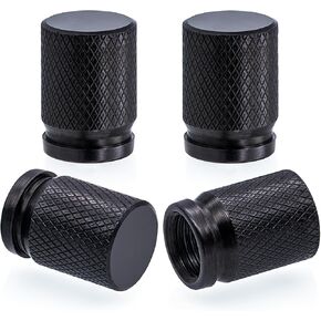 4PCS Car Tire Valve Stem Caps, Waterproof Airtight Car Wheel Tire Valve Stem Caps, with Rubber O-Ring, Universal for Cars, SUVs, Bike, Bicycles,Trucks and Motorcycles (Gold)