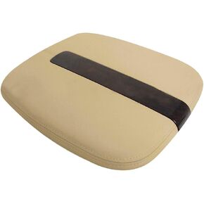 Priprilod Leather Center Console Lid Cover Armrest Beige Tan Compatible with Cadillac Escalade 2007-2011