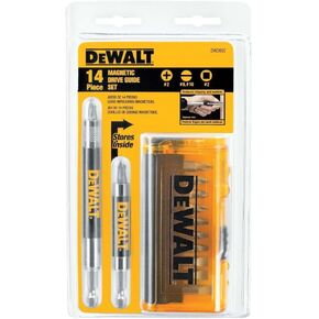 DEWALT Screwdriver Bit Set, Magnetic Drive Guide, 14-Piece (DW2097CS)