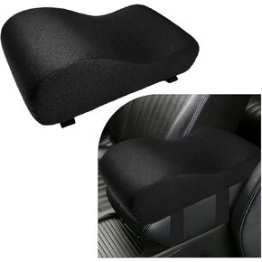 Car Armrest Cushion, 12.2"×6.3"×3.9" Memory Foam Center Console Armrest Pad, Comfortable Armrest Console Pillow Protector for Most Vehicles, Universal Car Accessories (Black)