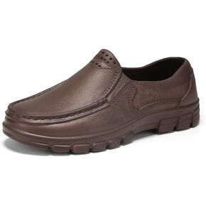 Men's Slip-On Loafers,Chef Work Shoes Comfortable, Lightweight, Slip Resistant Waterproof EVA Nursing Garden Shoes
