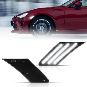 مصباح إشارة وامض LED للحاجز الأمامي متوافق مع 2013-2020 Subaru BRZ Scion FRS T-oyota FT86 استبدال مصباح Sidemarker الأبيض وعدسة دخان بيضاء LED قطعتين in Kuwait
