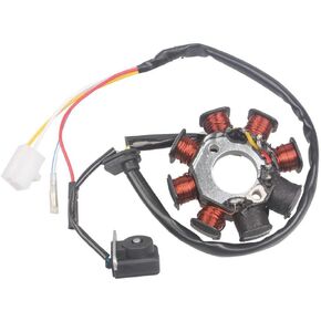 التيار المتناوب Magneto الجزء الثابت الإشعال 8 لفائف تناسب GY6 50cc 80cc ATV سكوتر Taotao Kazuma 139QMB (4 أسلاك)