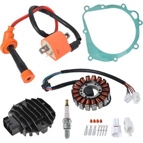labwork Ignition Coil Spark Plug Regulator Rectifier & Stator Replacement for Suzuki Quadsport Z400 LTZ400 2x4 2003-2008