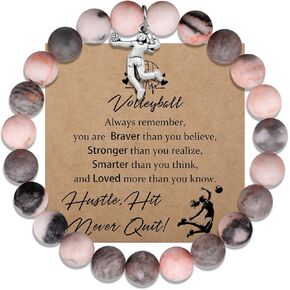 Fullrainbow Volleyball Bracelet for Women Volleyball Gifts for Team Volleyball Stuff Volleyball Gifts Volleyball Jewelry Volleyball Party Favors Inspirational Gifts