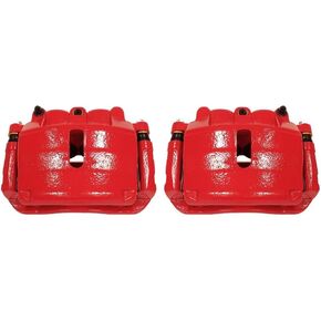 Power Stop Front S4974A Pair of High-Temp Red Powder Coated Calipers For Ford F-150 2009 [Model Specific]