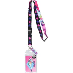 Hunter X Hunter Hisoka Morow ID Badge Holder Breakaway Lanyard w/ 1 1/2" Hisoka Katakana Rubber Charm