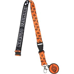 Naruto Shippuden The Nine 22-Inch Lanyard with Rubber Charm and Clear ID Sleeve