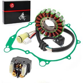 Stator & Starter Relay Cover Gasket Kit Compatible with Yamaha Raptor 660 660R 2001 2002 2003 2004 2005 5LP-81410-02-00