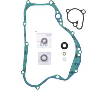 Water Pump Gasket Kit with Bearings for SUZUKI RM 125 2001-2003, Black