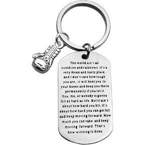 Boxer Inspirational Keychain Boxing Gifts Sports Gift Motivational Keyring Gifts Fitness Gifts Sport Lover Gift Boxer Fan Gift Inspirational Keychain Gifts for Men Boys Boxer Coach