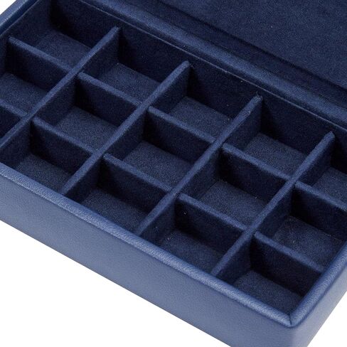 WOLF Heritage Cufflink Box - Faux Leather, Ultra-Suede Lining, Magnetic Closure in Kuwait