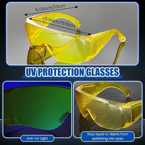 مجموعة حاقن صبغ زيت التيار المتردد وخرطوم إعادة شحن غاز التبريد مع مجموعة قياس R134a R1234yf، تتضمن نظارات واقية من الأشعة فوق البنفسجية الخفيفة لنظام تكييف الهواء في السيارة والمنزل in Kuwait