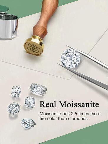 Bezel Setting Moissanite Stud Earrings for Women, 0.6-4 Carat D Color VVS1 Round Cut Moissanite Earrings, Solid 925 Sterling Silver with Rhodium Finish, Anniversary Wedding Jewelry in Saudi Arabia