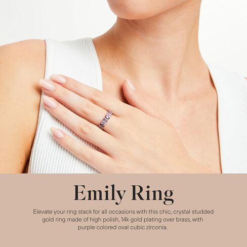 Rocksbox Emily Women's Ring with Clear CZ Crystals - Premium Quality Jewelry in Saudi Arabia