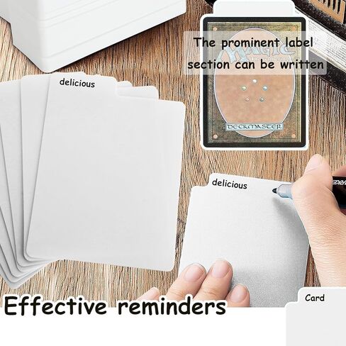 150 قطعة من فواصل بطاقات التداول مع عروات منظم بطاقات التداول، بطاقات مقسمة بلاستيكية، فاصل بطاقات اللعب للألعاب الرياضية، بطاقات ألعاب المكتب، 3.7 × 2.7 بوصة in Kuwait