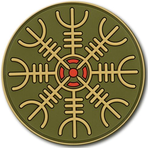 M-Tac Helm of Awe Viking Morale Patches PVC Norse Rune Vegvisir Morale (White) in Saudi Arabia