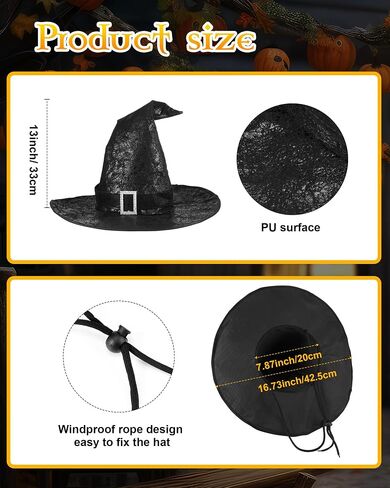 Panitay Halloween Witch Cosplay Costume for Women Witch Hat Tutu Skirt Striped Tights Curly Wig Shoe Covers in Kuwait
