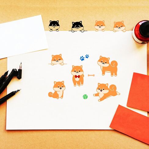 GLOBLELAND Dogs Clear Stamps for DIY Scrapbooking Shiba Inu Silicone Clear Stamp Seals Transparent Stamps for Cards Making Photo Album Journal Home Decoration in Saudi Arabia