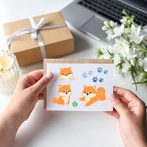GLOBLELAND Dogs Clear Stamps for DIY Scrapbooking Shiba Inu Silicone Clear Stamp Seals Transparent Stamps for Cards Making Photo Album Journal Home Decoration in Saudi Arabia