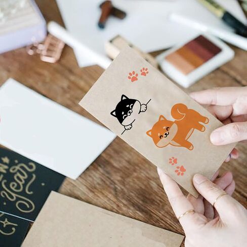 GLOBLELAND Dogs Clear Stamps for DIY Scrapbooking Shiba Inu Silicone Clear Stamp Seals Transparent Stamps for Cards Making Photo Album Journal Home Decoration in Saudi Arabia