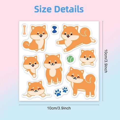GLOBLELAND Dogs Clear Stamps for DIY Scrapbooking Shiba Inu Silicone Clear Stamp Seals Transparent Stamps for Cards Making Photo Album Journal Home Decoration in Saudi Arabia