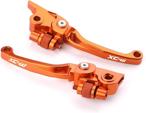 Motorcycle Pivot Brake Clutch Levers Compatible with K.T.M 150 250 300 XC-W TPI 2014-2023 | 450 500 XCW 2014-2016 | Front Handles Levers 150/250/300 XCW-TPI Accessories (Orange) in Saudi Arabia