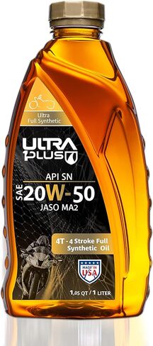 زيت محرك Ultra1Plus SAE 20W-50 اصطناعي بالكامل 4T، API SN، JASO MA2 (6) in Kuwait