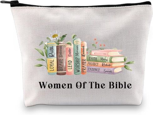 JXGZSO Religious Bible Gift Women Of The Bible Christian Faith Cosmetic Bag Bible Lover Gift Christian Bible Verse Gifts in Saudi Arabia