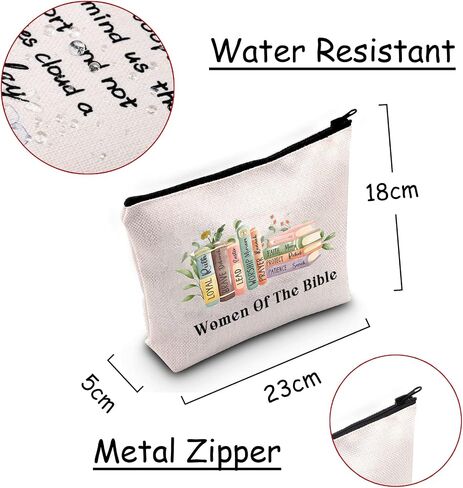 JXGZSO Religious Bible Gift Women Of The Bible Christian Faith Cosmetic Bag Bible Lover Gift Christian Bible Verse Gifts in Saudi Arabia