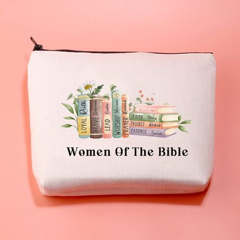 JXGZSO Religious Bible Gift Women Of The Bible Christian Faith Cosmetic Bag Bible Lover Gift Christian Bible Verse Gifts in Saudi Arabia