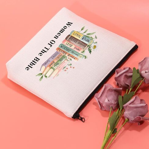 JXGZSO Religious Bible Gift Women Of The Bible Christian Faith Cosmetic Bag Bible Lover Gift Christian Bible Verse Gifts in Saudi Arabia