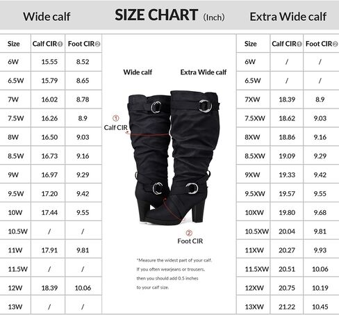 mysoft Women's Wide/Extra Wide Calf Knee High Boots Fashion Chunky Block Heel Pull On Winter Boots with Side Zippers in Kuwait