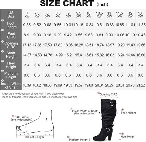 mysoft Women's Wide/Extra Wide Calf Knee High Boots Fashion Chunky Block Heel Pull On Winter Boots with Side Zippers in Kuwait