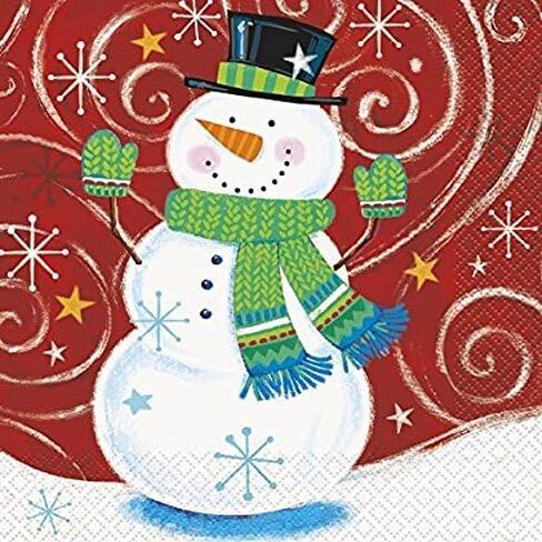 Unique Frosty Fun Snowman Honeycomb Decorations - 7" (4 Count) - Multicolor, Perfect for Holiday Season Festivities in Saudi Arabia