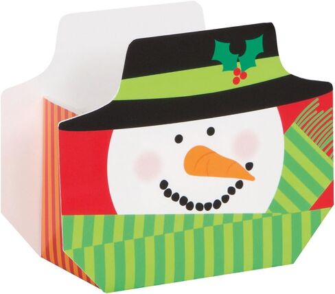 Unique Frosty Fun Snowman Honeycomb Decorations - 7" (4 Count) - Multicolor, Perfect for Holiday Season Festivities in Saudi Arabia