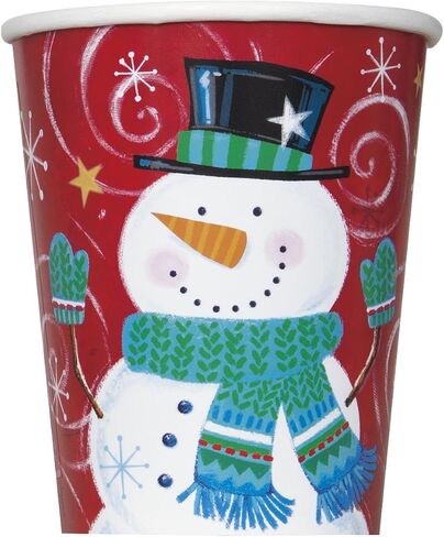 Unique Frosty Fun Snowman Honeycomb Decorations - 7" (4 Count) - Multicolor, Perfect for Holiday Season Festivities in Saudi Arabia