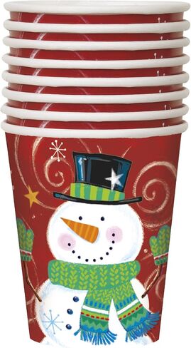Unique Frosty Fun Snowman Honeycomb Decorations - 7" (4 Count) - Multicolor, Perfect for Holiday Season Festivities in Saudi Arabia